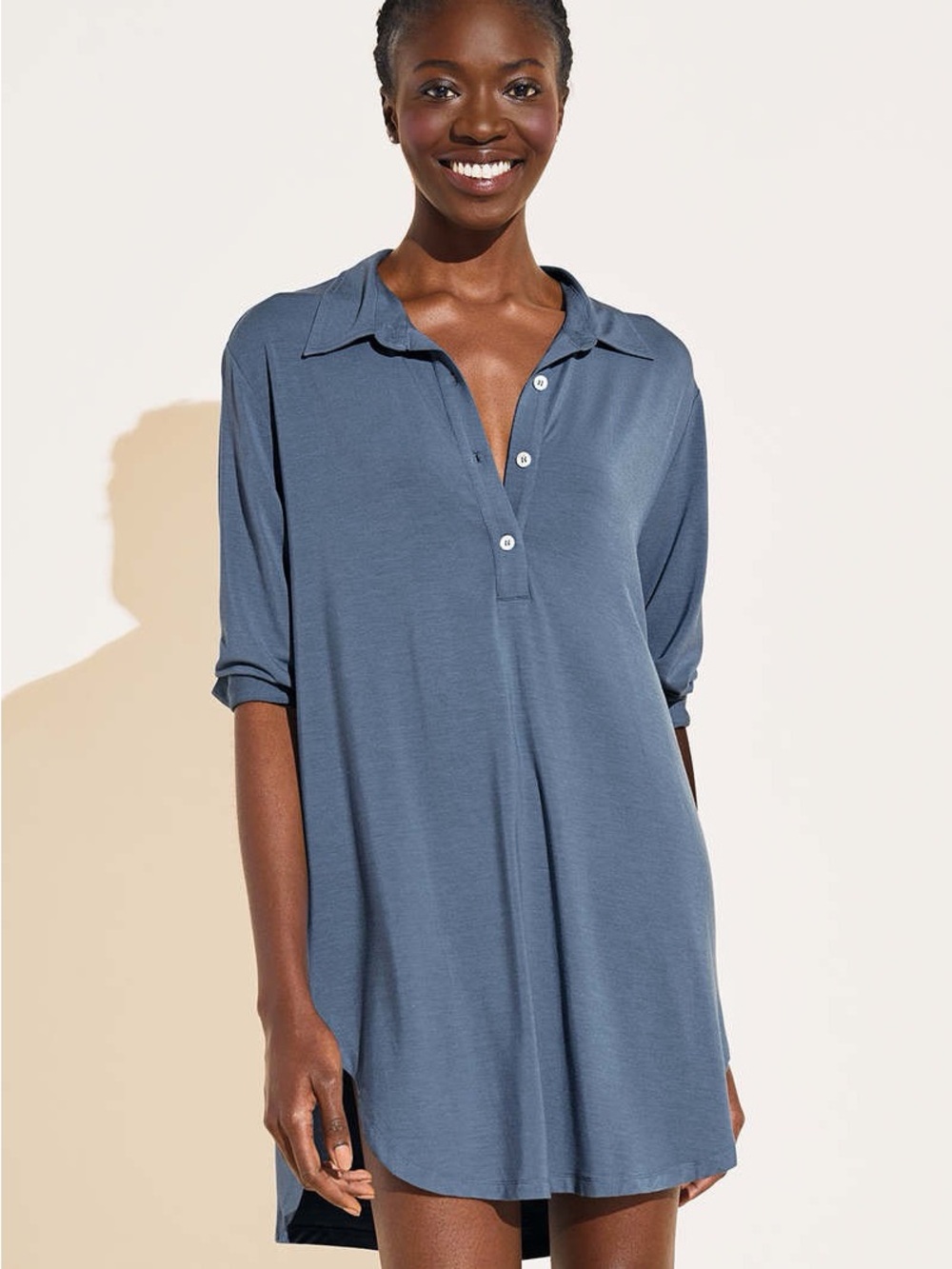 Eberjey Gisele Tencel Modal Boyfriend Sleepshirt XL NWT